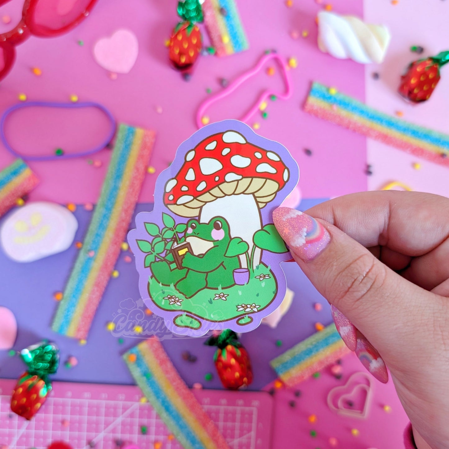 A Ribbeting Read Sticker-Sticker-Candy Skies-Candy Skies