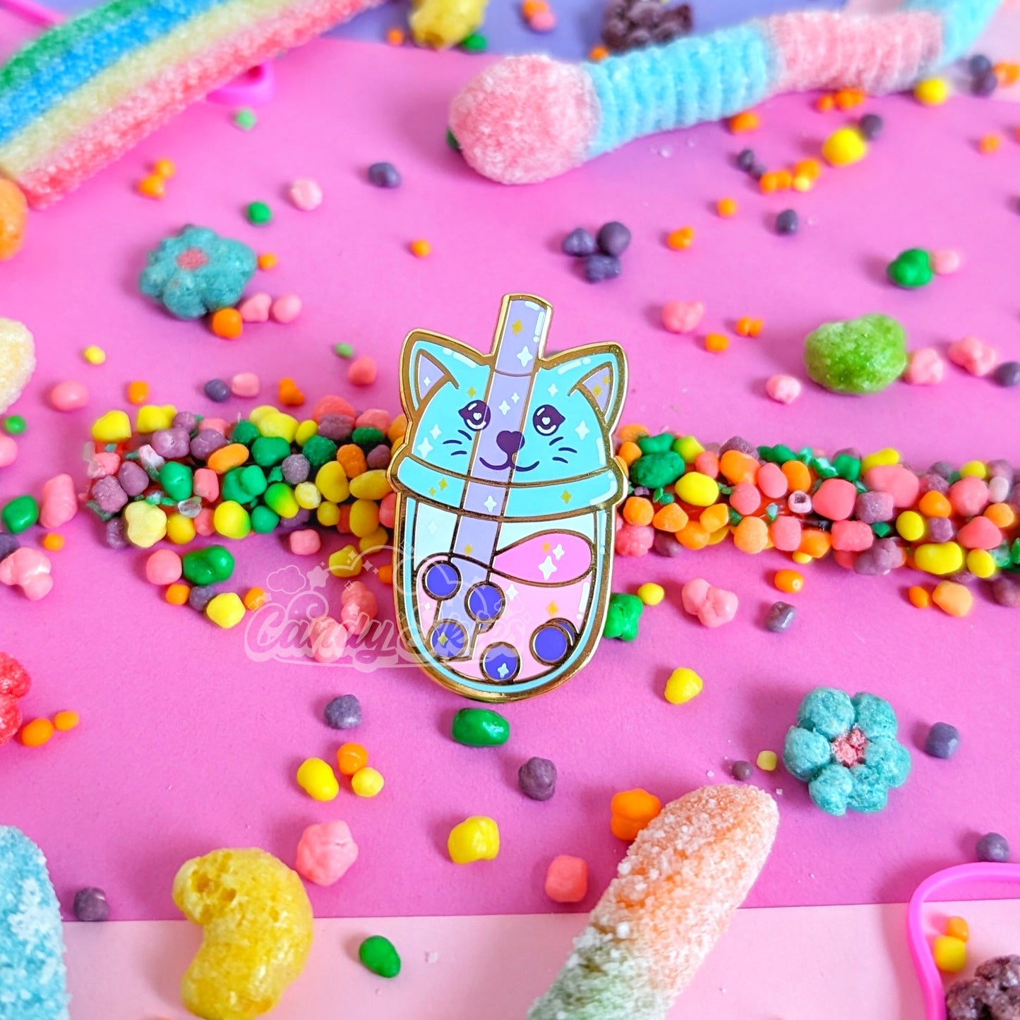 Bubble Kit-Tea Enamel Pin-Enamel Pin-Candy Skies-Candy Skies