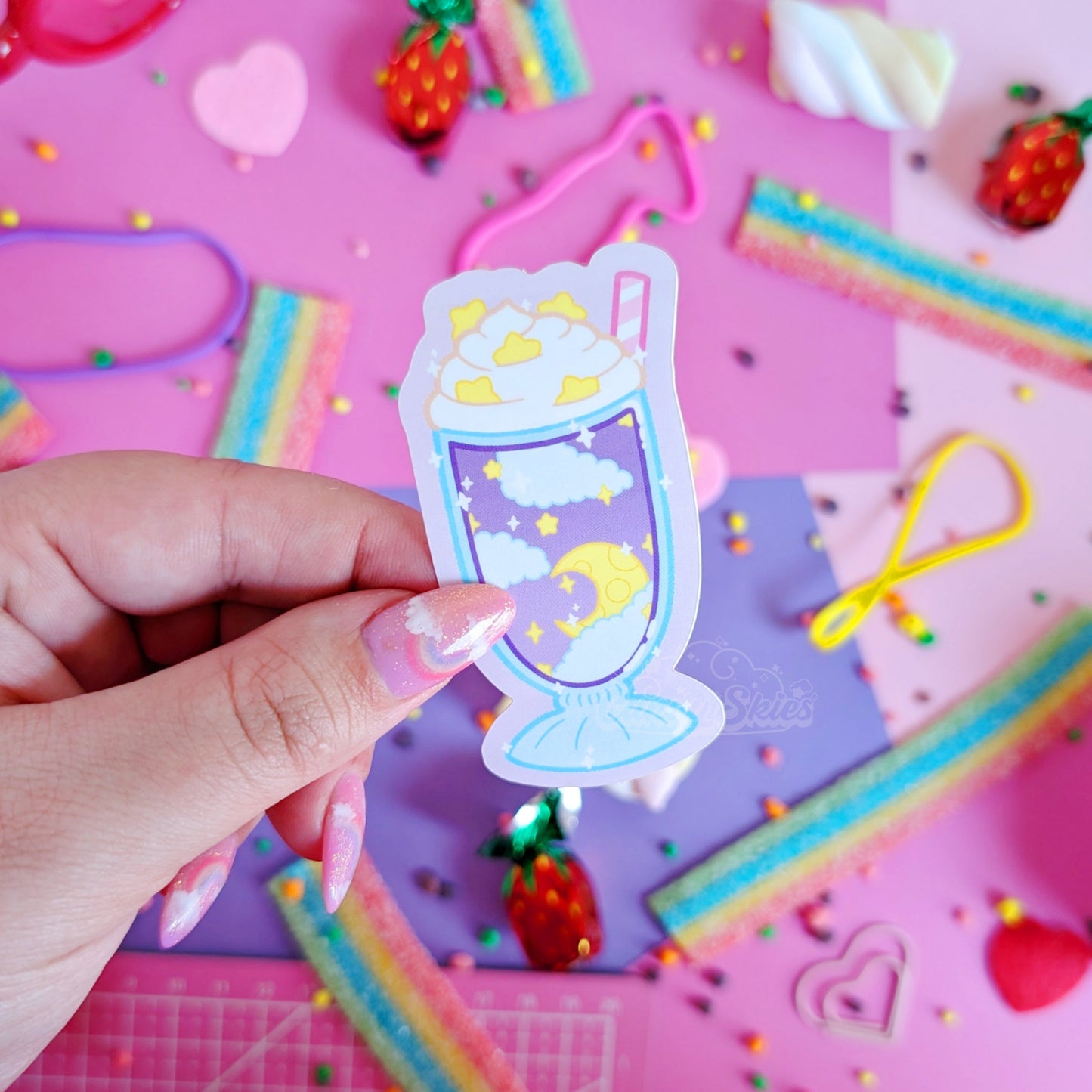 Celestial Milkshake Sticker-Sticker-Candy Skies-Candy Skies