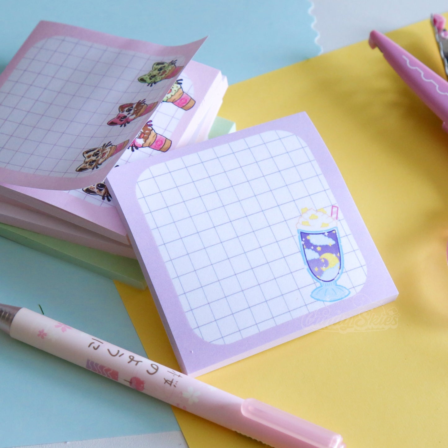 Celestial Milkshake Sticky Note Pad-Stationery-Candy Skies-Candy Skies