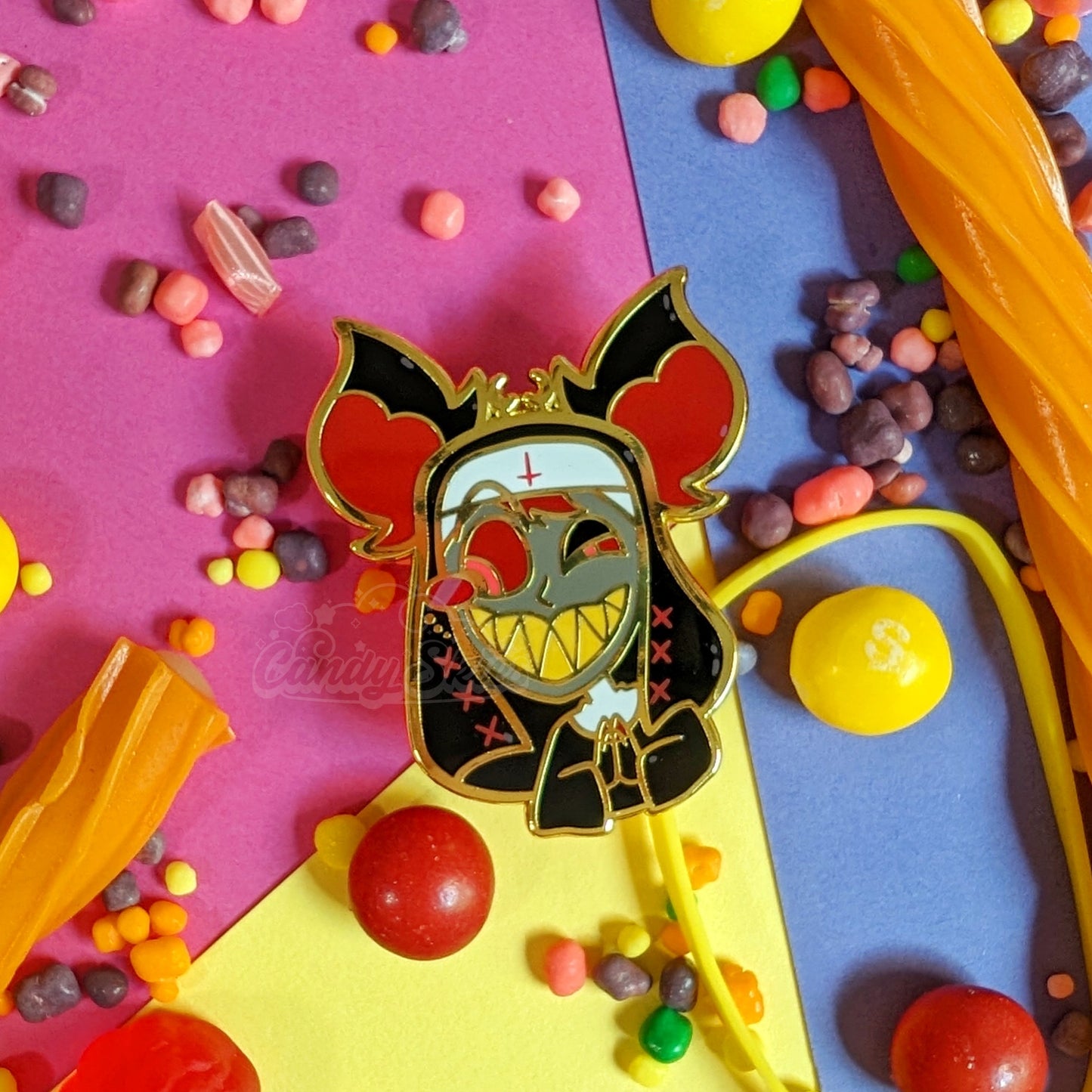 Faithful As a Nun Radio Demon Enamel Pin-Enamel Pin-Candy Skies-Candy Skies