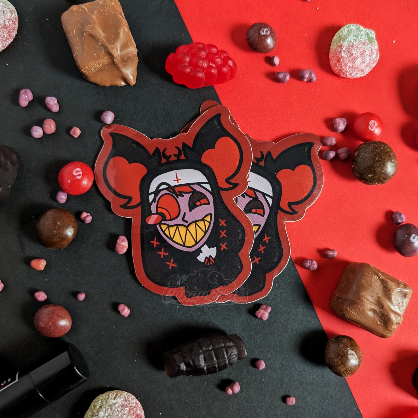 Faithful As a Nun Radio Demon Sticker-Sticker-Candy Skies-Candy Skies