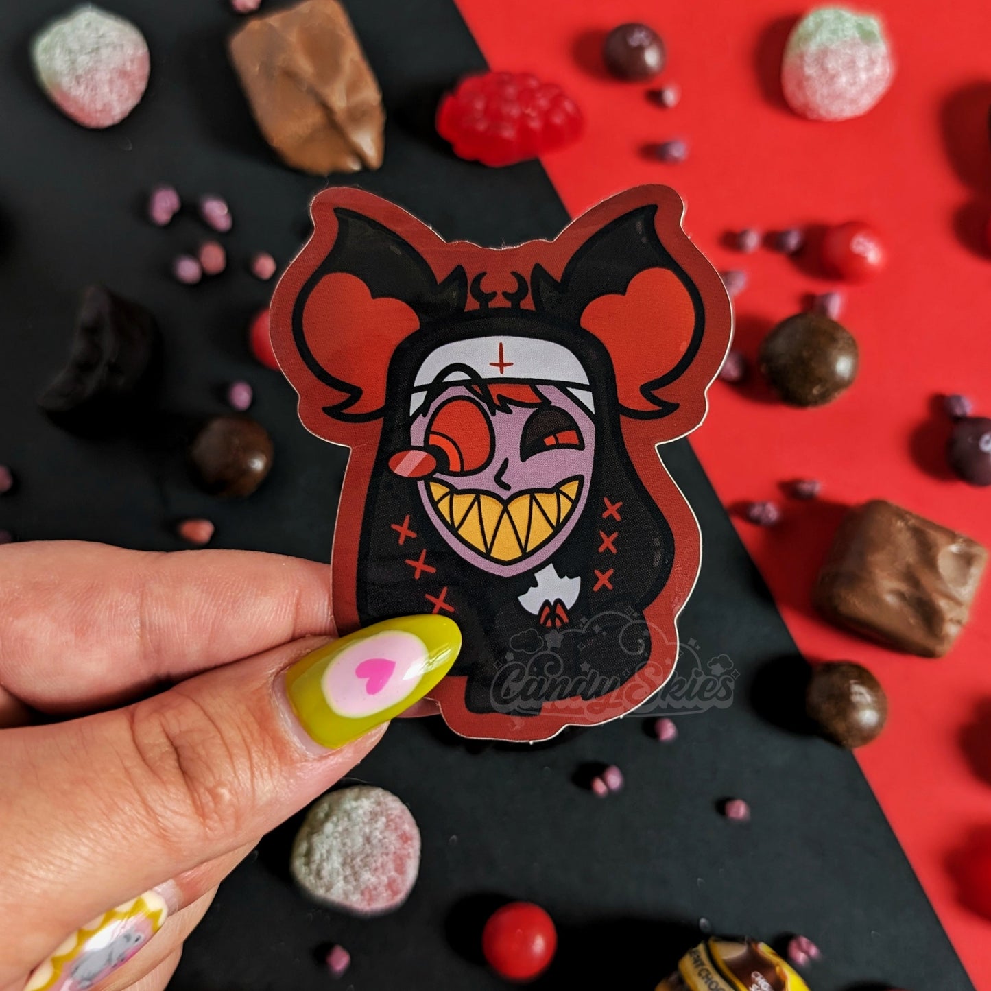 Faithful As a Nun Radio Demon Sticker-Sticker-Candy Skies-Candy Skies
