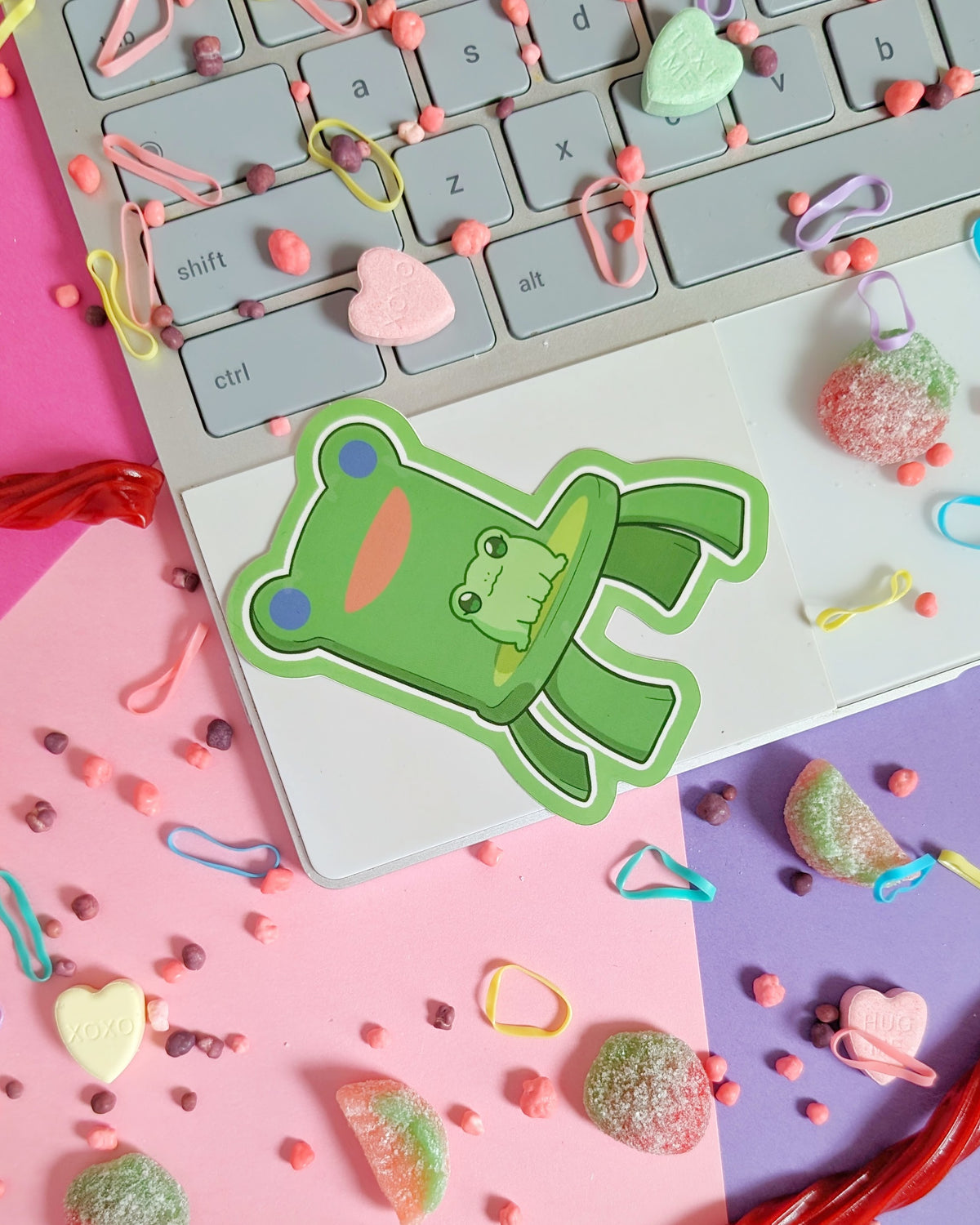 Froggy Throne Sticker-Sticker-Candy Skies-Candy Skies