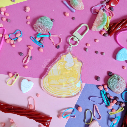 Lemon Jelly Pie Holographic Charm-Keychain-Candy Skies-Candy Skies