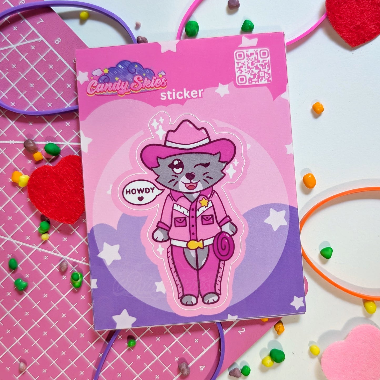 Pink Pony Catboy Sticker-Sticker-Candy Skies-Candy Skies