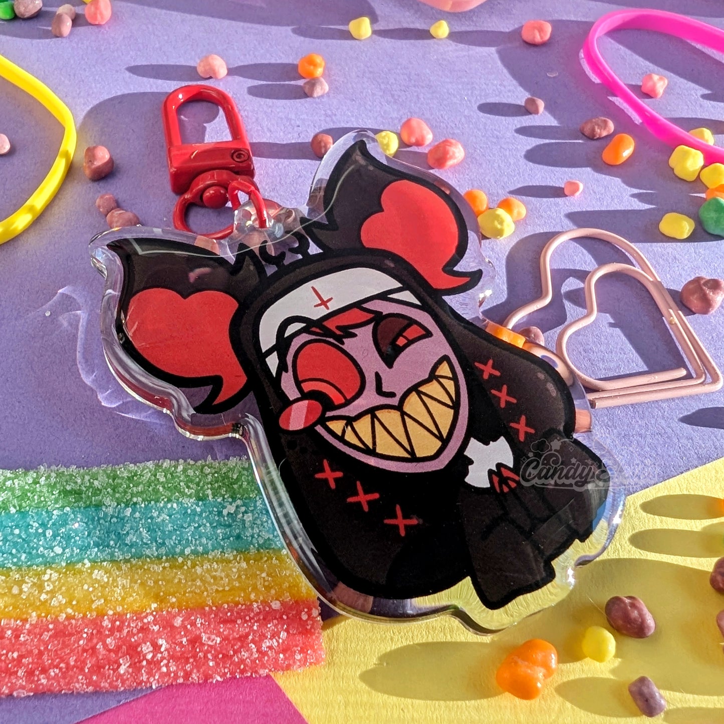 Faithful As a Nun Radio Demon Charm-Keychain-Candy Skies-Candy Skies