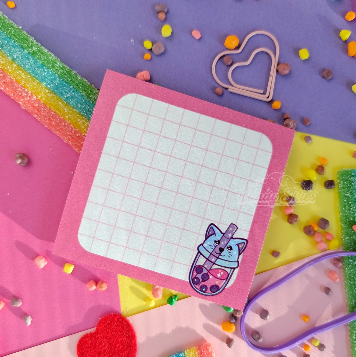 Bubble Kit-Tea Sticky Note Pad-Stationery-Candy Skies-Candy Skies