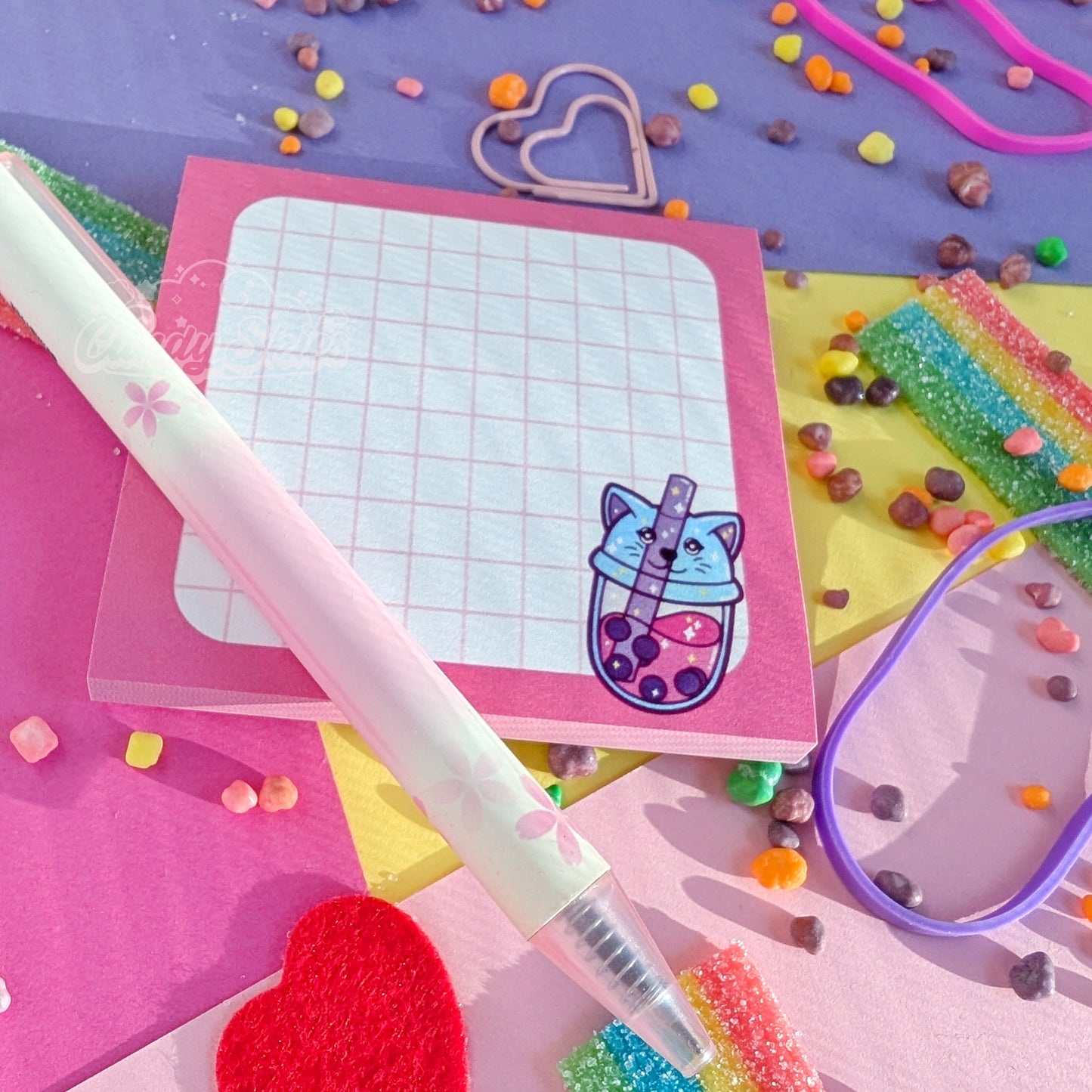 Bubble Kit-Tea Sticky Note Pad-Stationery-Candy Skies-Candy Skies