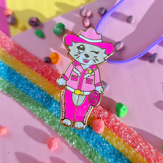 Pink Pony Catboy Enamel Pin-Enamel Pin-Candy Skies-Candy Skies