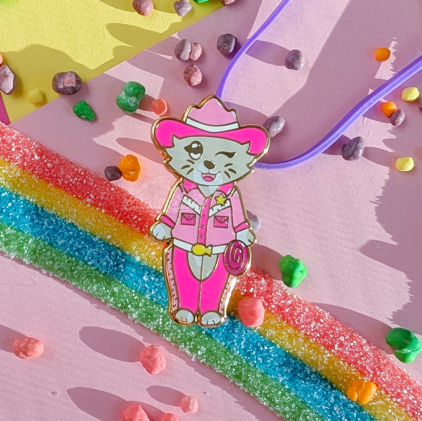 Pink Pony Catboy Enamel Pin-Enamel Pin-Candy Skies-Candy Skies