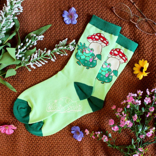 Ribbeting Read Crew Socks-Socks-Candy Skies-Medium-Candy Skies