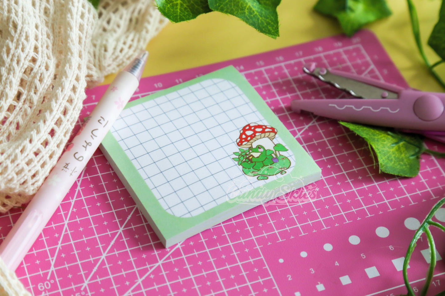Ribbeting Read Sticky Note Pad-Stationery-Candy Skies-Candy Skies