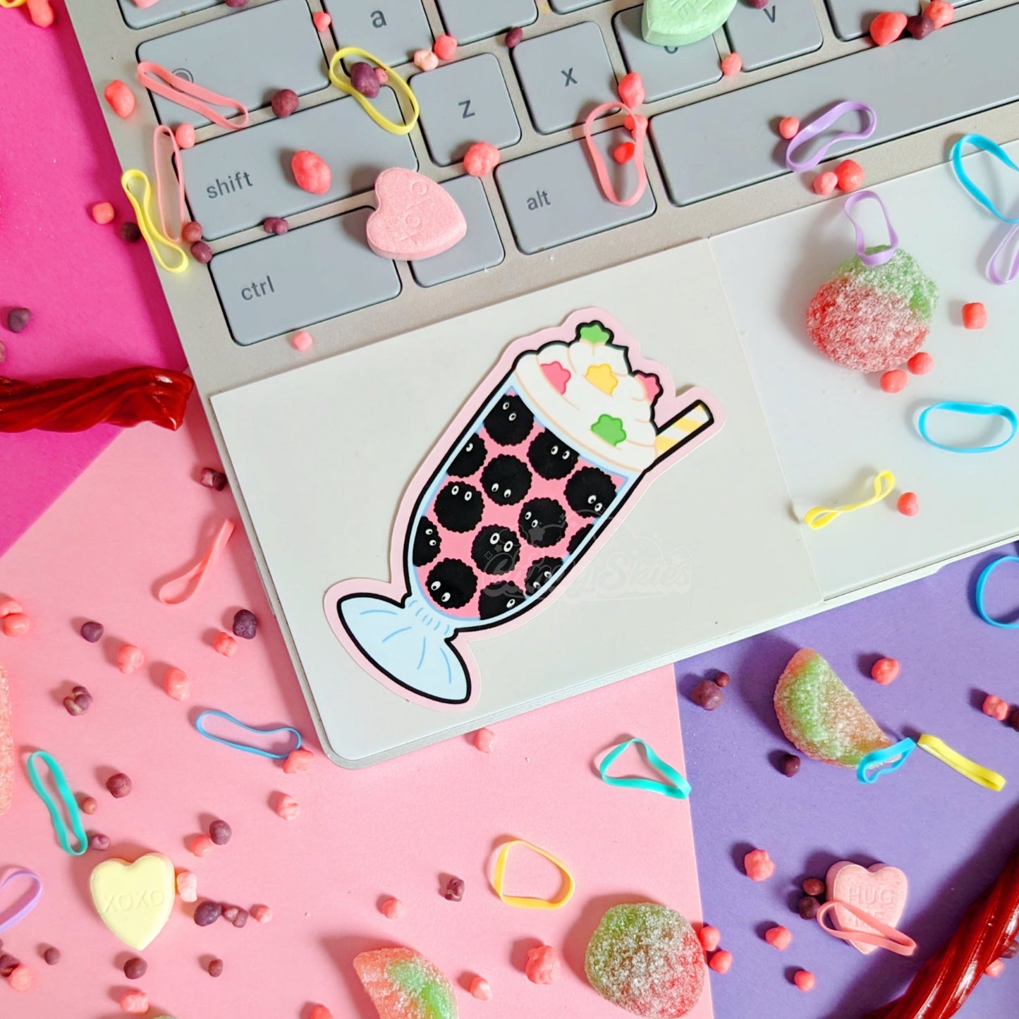 Soot Sprite Milkshake Sticker-Sticker-Candy Skies-Candy Skies