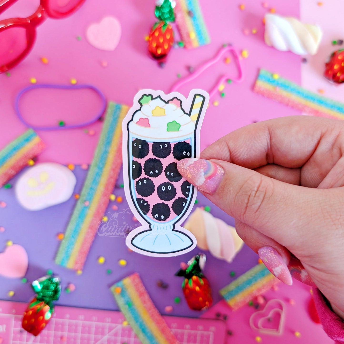 Soot Sprite Milkshake Sticker-Sticker-Candy Skies-Candy Skies