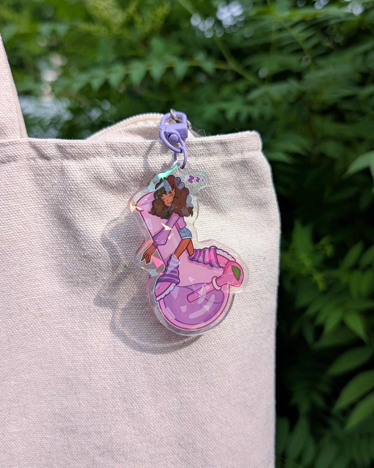 Vapour Dreams Holographic Charm-Keychain-Candy Skies-Candy Skies