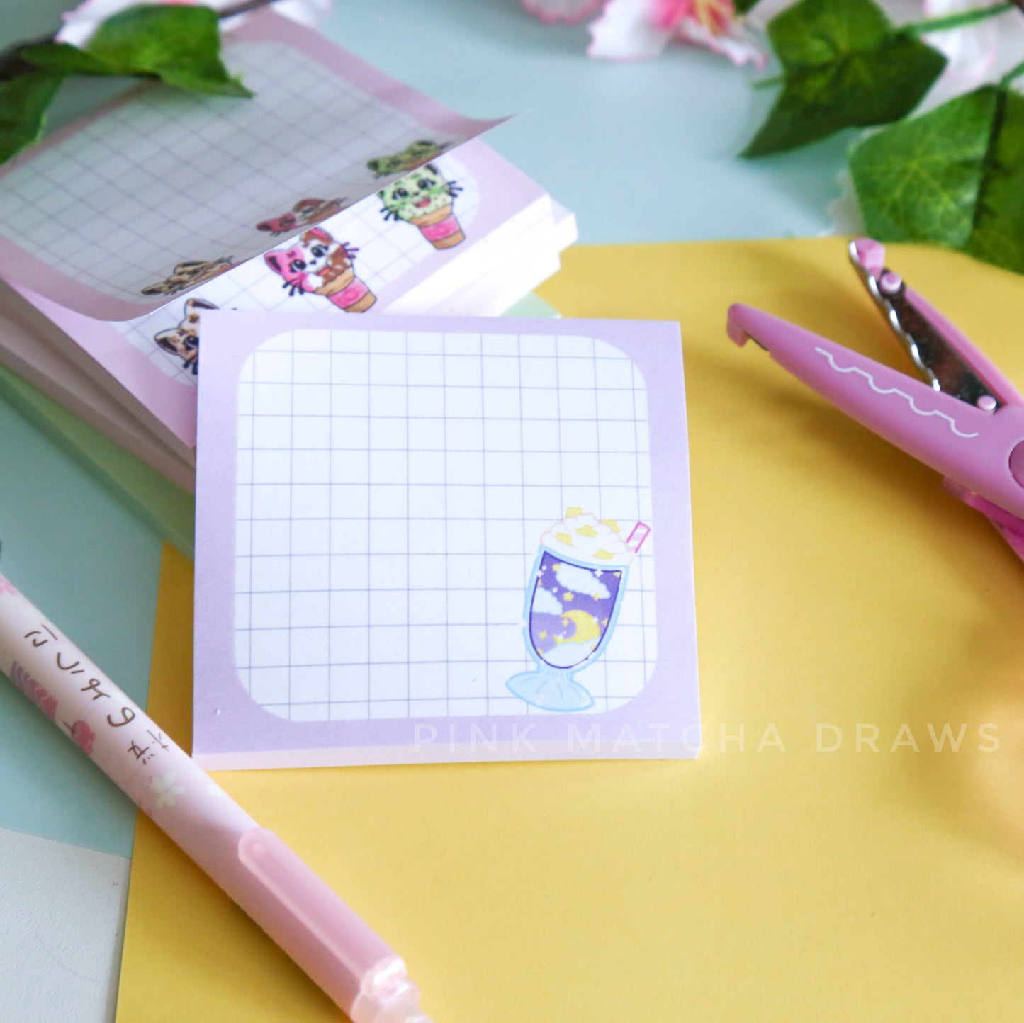 Celestial Milkshake Sticky Note Pad-Stationery-Candy Skies-Candy Skies