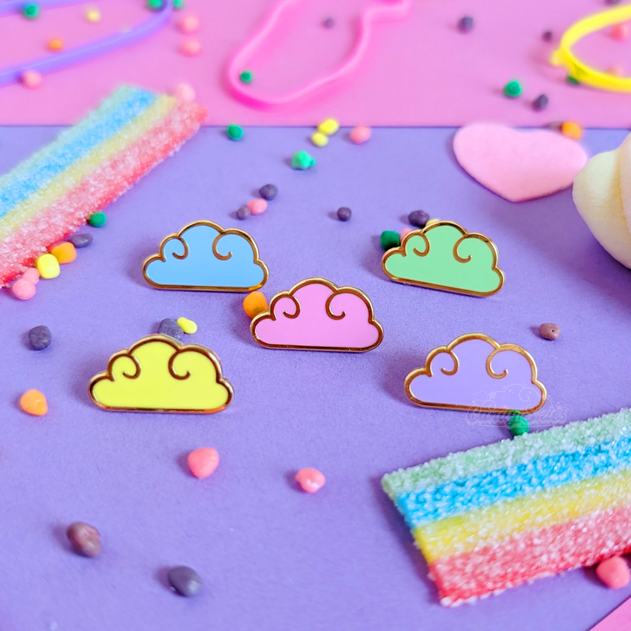 Cloud Mini Pins Set – Candy Skies