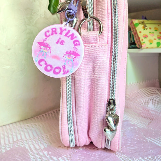 Crying is Cool Glitter Charm-Keychain-Candy Skies-Candy Skies