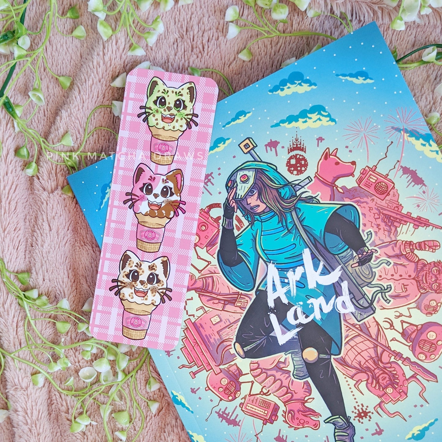 Ice Cream Kitties Bookmark-Bookmarks-Candy Skies-Candy Skies