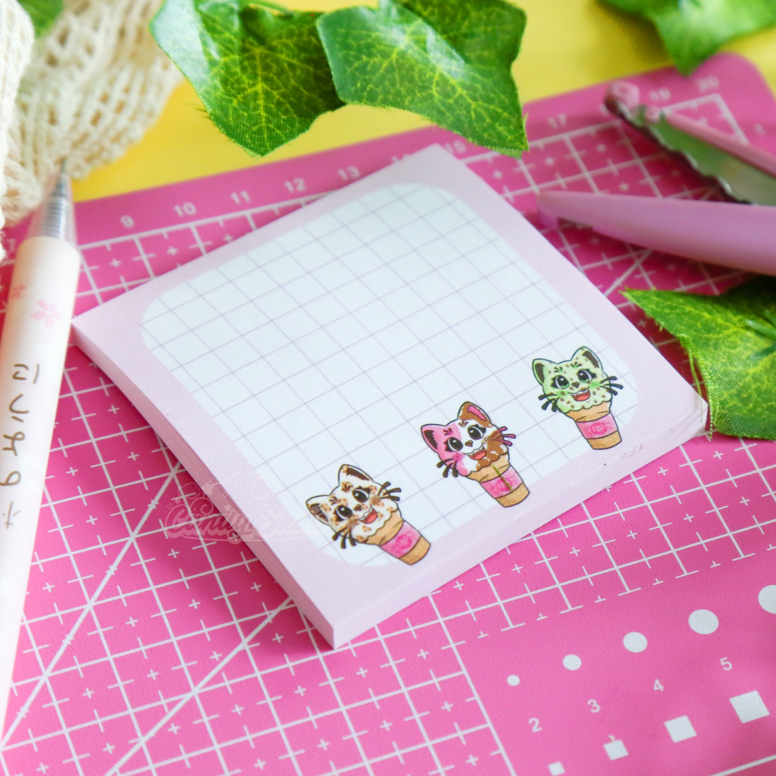 Note Ice Ice Cream Kitties Sticky Note Pad – Candy Skies