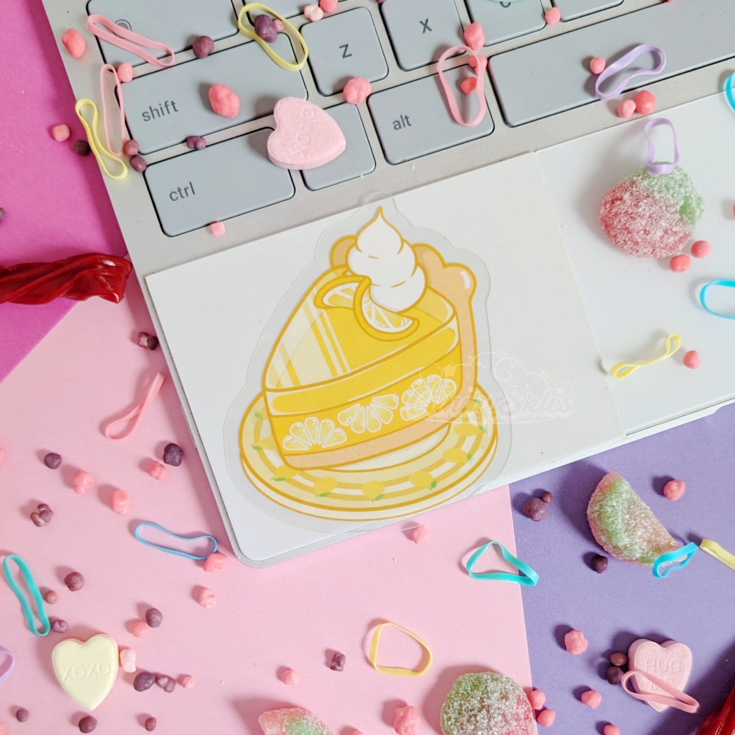 Lemon Jelly Pie Transparent Sticker-Sticker-Candy Skies-Candy Skies