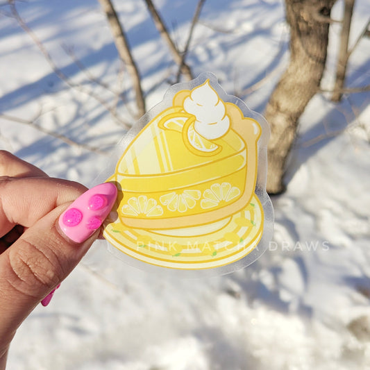 Lemon Jelly Pie Transparent Sticker-Sticker-Candy Skies-Candy Skies