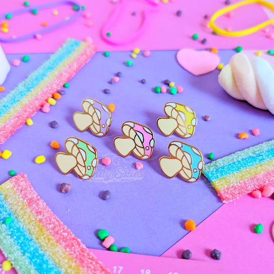Mushroom Mini Pins Set-Enamel Pin-Pink Matcha-Candy Skies