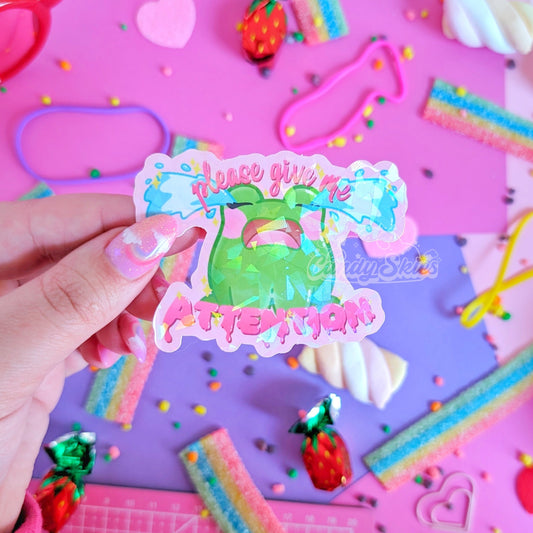 Needy Frog Holographic Sticker-Sticker-Candy Skies-Candy Skies