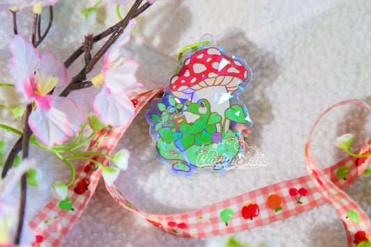 Ribbeting Read Holographic Charm-Keychain-Candy Skies-Candy Skies