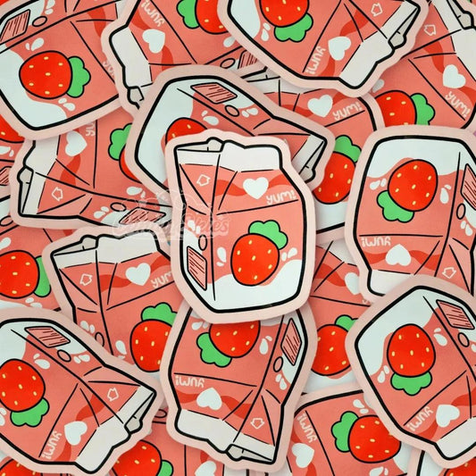 Strawberry Milk Sticker-Sticker-Candy Skies-Candy Skies