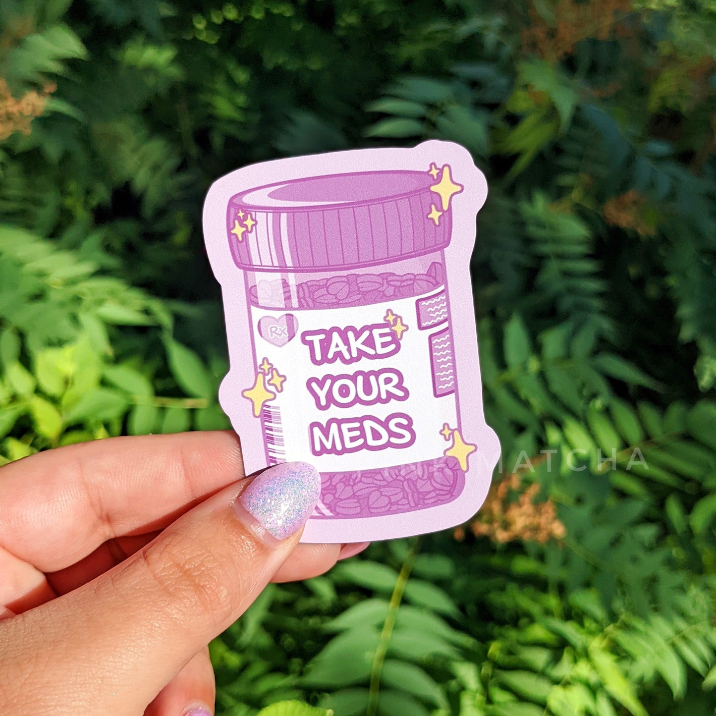 Take Your Meds Fridge Magnet-Magnet-Candy Skies-Purple-Candy Skies
